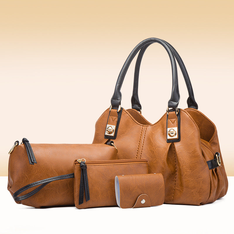 Fashion Women's Handbag Set - Tote and Crossbody Bags