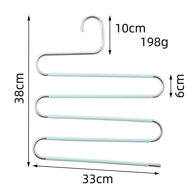 Magic non-slip S-type home pants rack