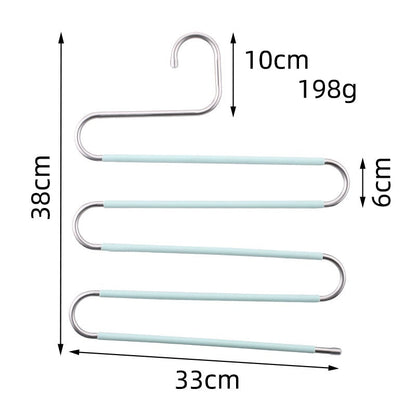 Magic non-slip S-type home pants rack