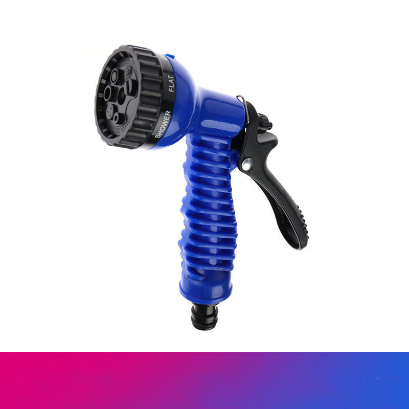 Telescopic garden hose sprinkler with adjustable spray head and durable handle