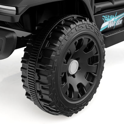 12V kids ride-on truck by GBruno Store featuring realistic design, electric battery-powered toy vehicle for children.