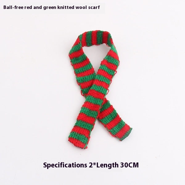 Mini Christmas scarf hat doll decoration in festive holiday colors