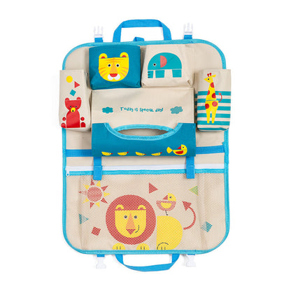 Cartoon car storage bag, seat hanging organizer with fun car design