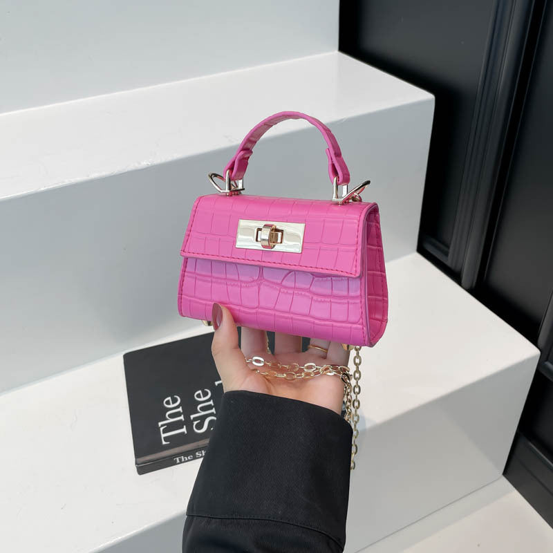 Casual small square handbag with shoulder strap in a compact everyday design