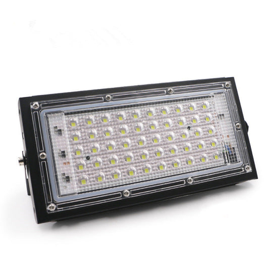 50W outdoor waterproof garden floodlight with durable black housing for landscape lighting