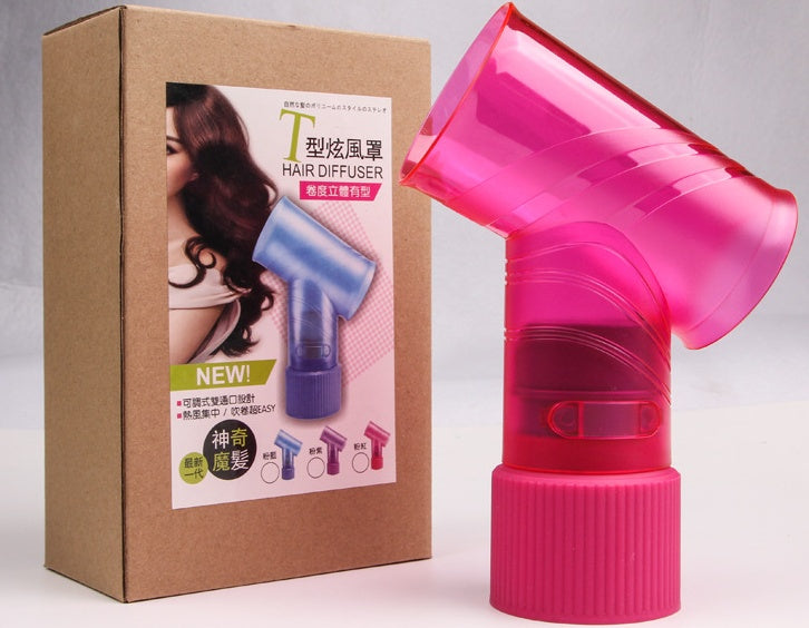 Magic Curls hair dryer with curling attachment in black and gold my store