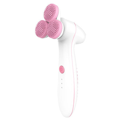 Three round 3D silicone cleansing instruments in a set