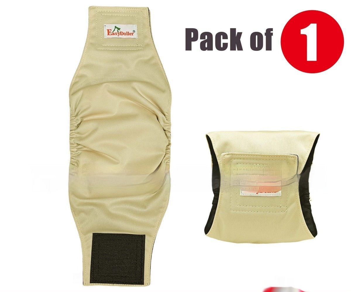 My Store washable physiological dog diaper pants for pets, shown from the front with adjustable fit