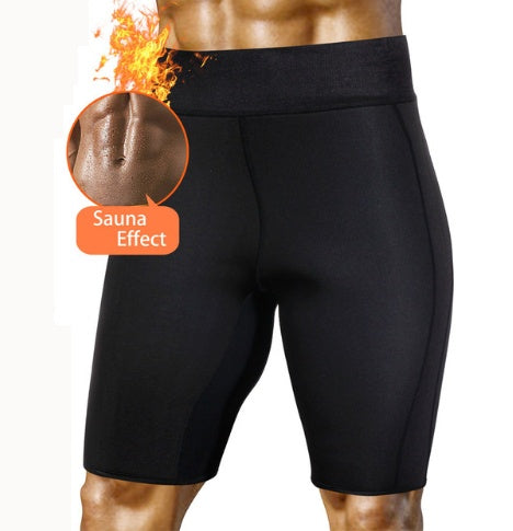 Men's sauna sweat slimming shorts body shaper by My Store, black stretch design