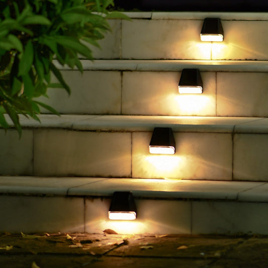 Solar outdoor rainproof LED wall lamp for courtyard garden stairs and fence decoration
