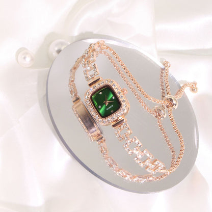Women's My Store quartz watch with stylish round dial and metal strap, close-up product view