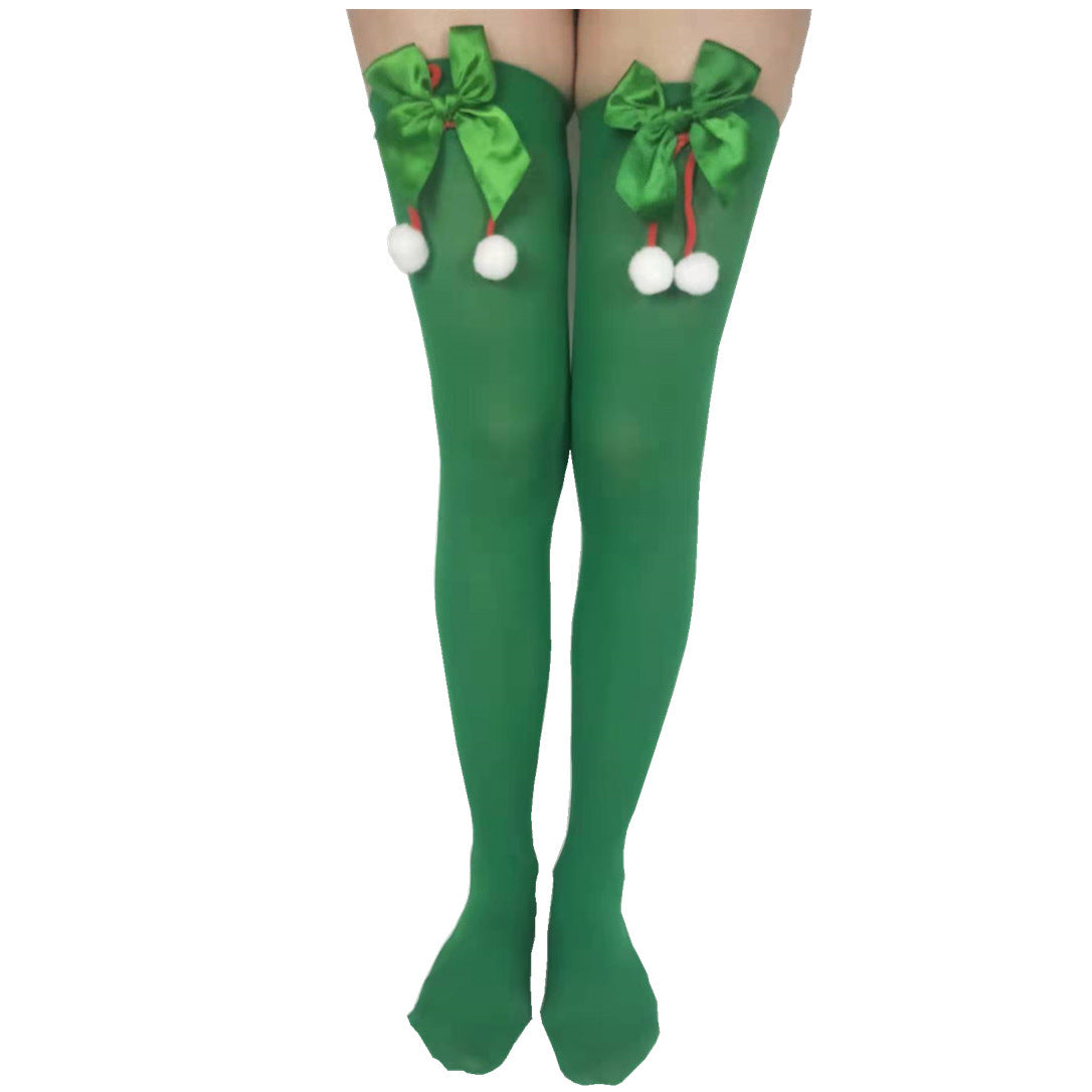 Christmas stockings party clothing accessory socks, festive holiday design displayed flat lay
