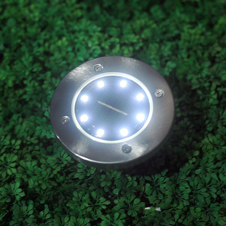 Outdoor stainless steel garden landscape light with modern cylindrical design for pathway and lawn illumination
