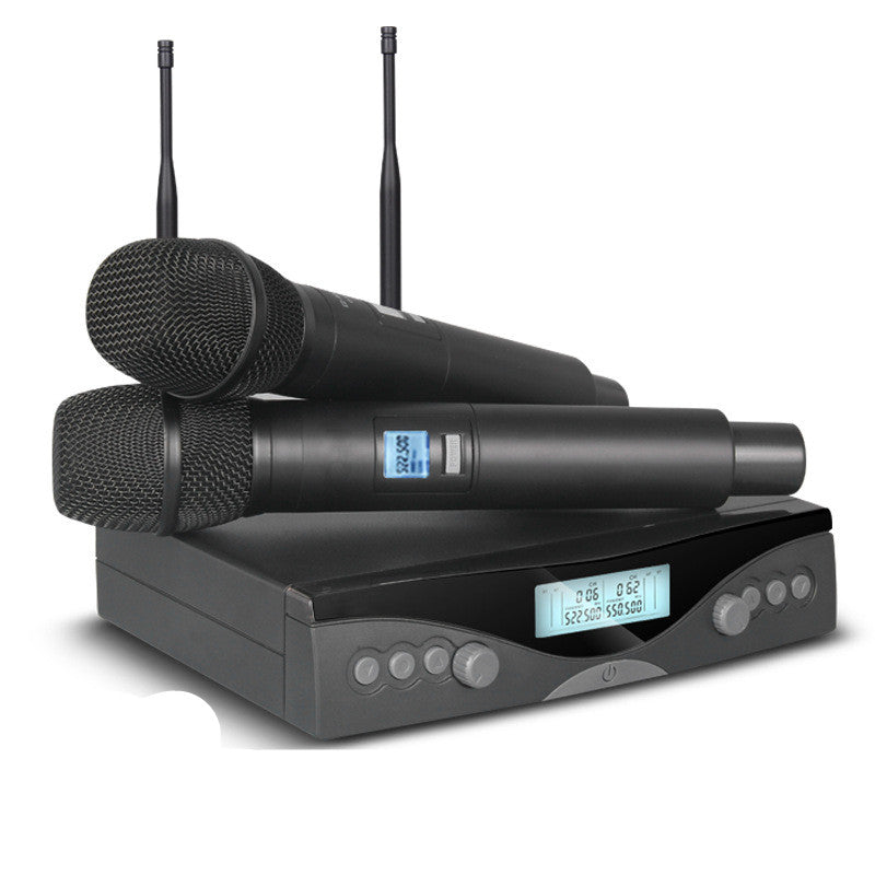 Two wireless professional microphones with receiver system
