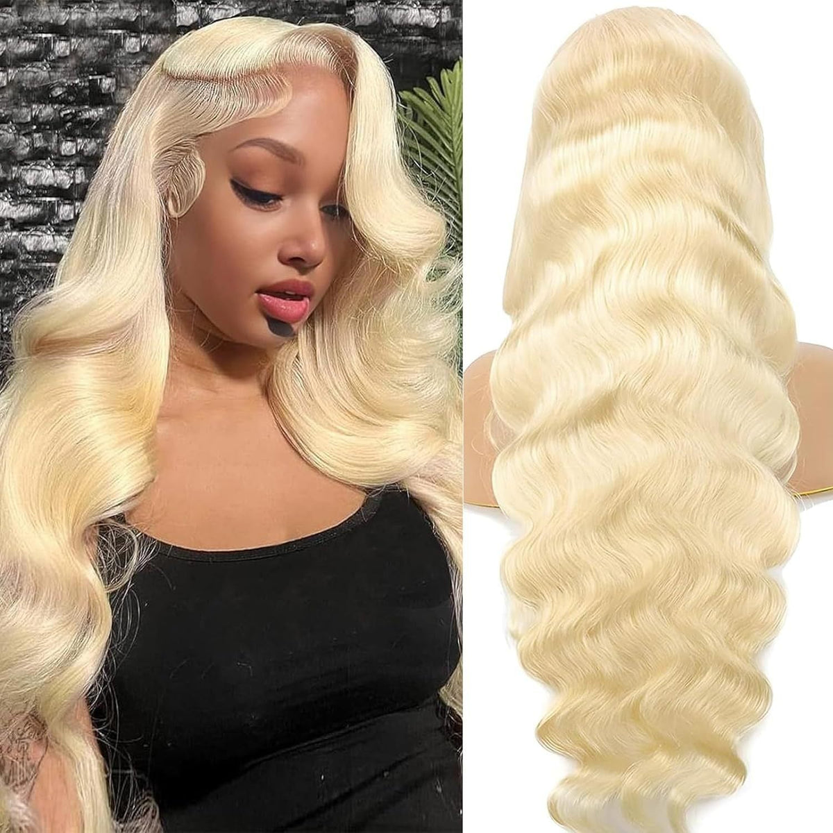 Women's front lace synthetic wig by My Store, showing a natural-looking lace hairline and versatile style