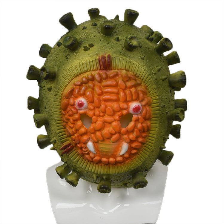 Halloween virus latex headgear mask, detailed creepy design for costume wear