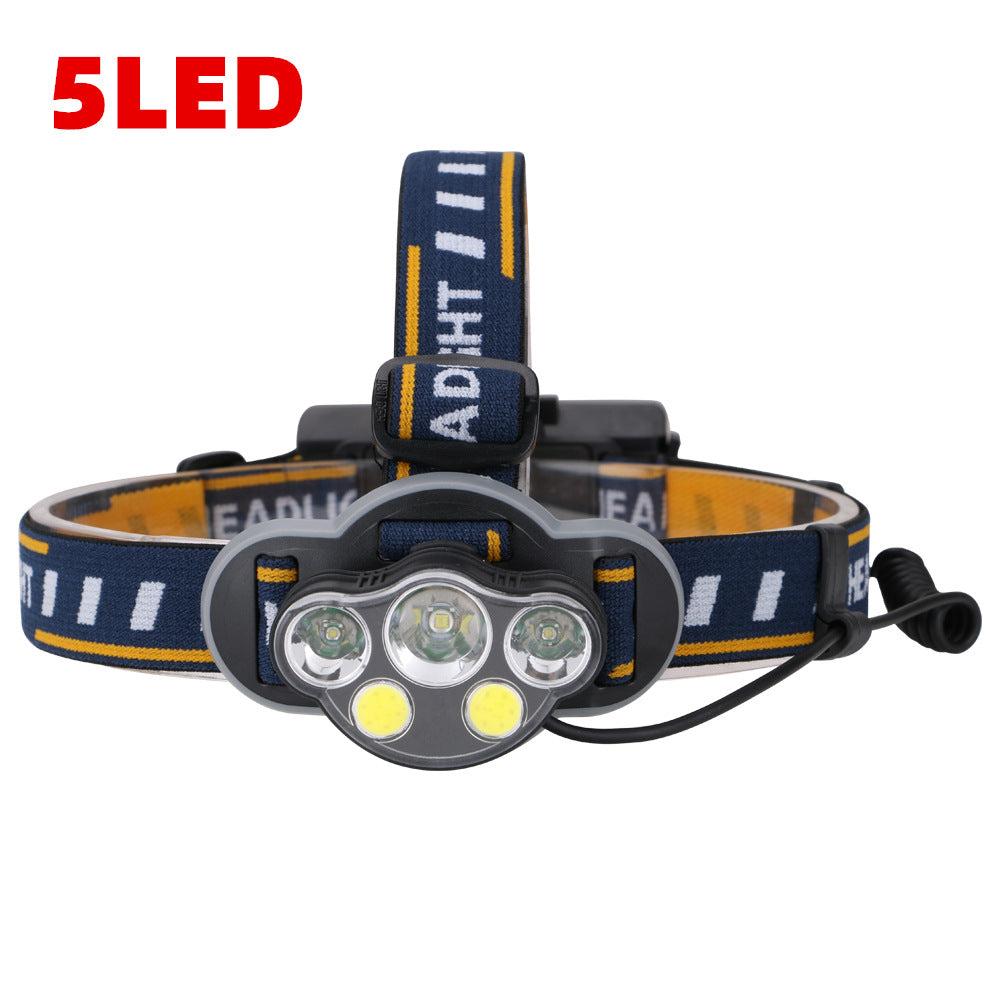 High-power ultra-bright USB charging long-range head-mounted headlight in black My Store design