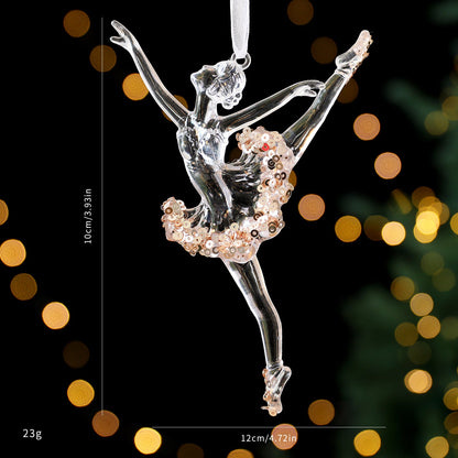 Christmas decorations sequined acrylic pendant in a festive hanging ornament design
