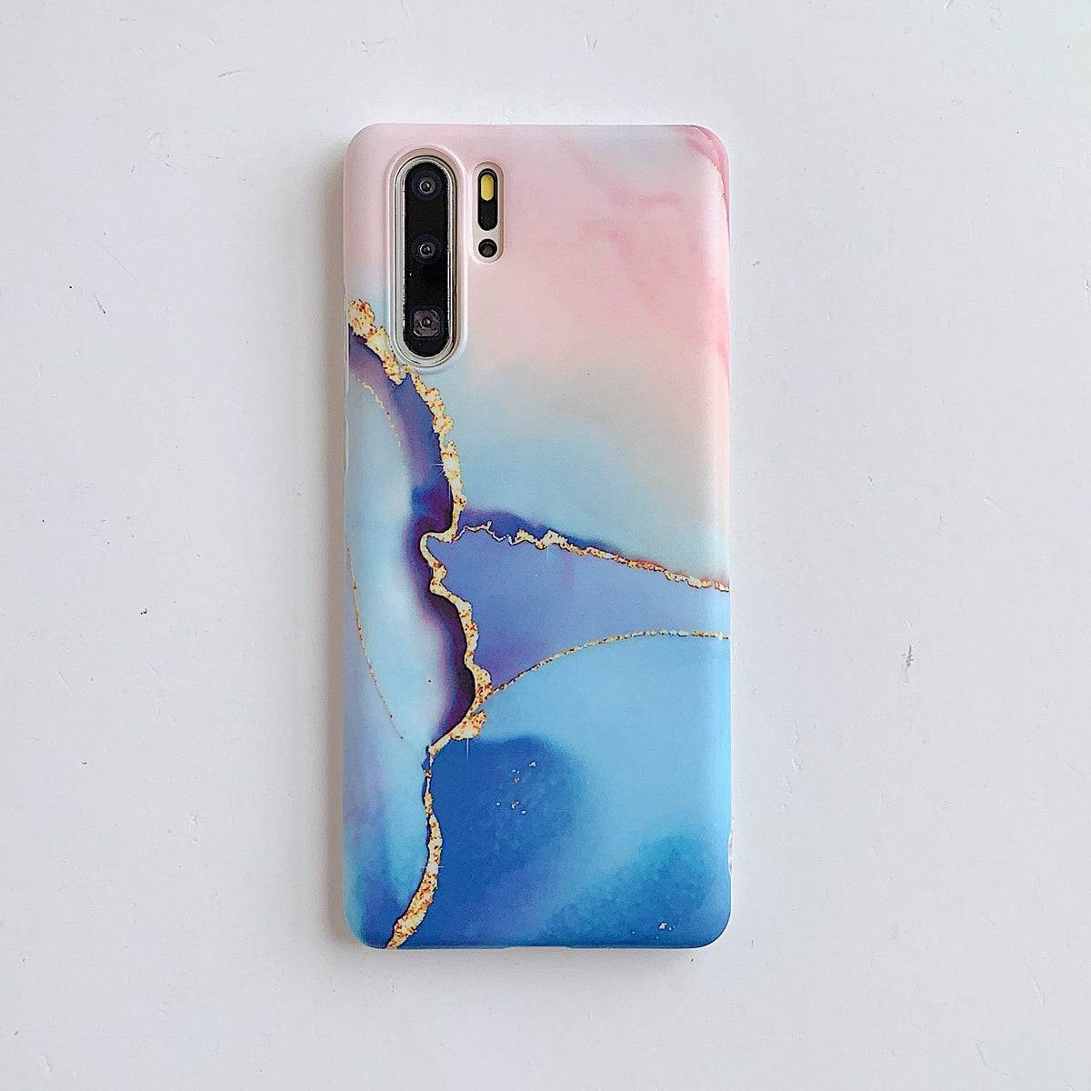 Marble phone case by My Store with a smooth, veined stone patternWinvalid