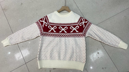 Women's autumn winter jacquard knitted sweater in a textured cross-border design