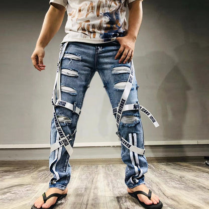 BACKUPMYFILESNOW® Rugged Artisan Jeans displayed in a natural pose, showcasing durable denim fabric and classic fit.