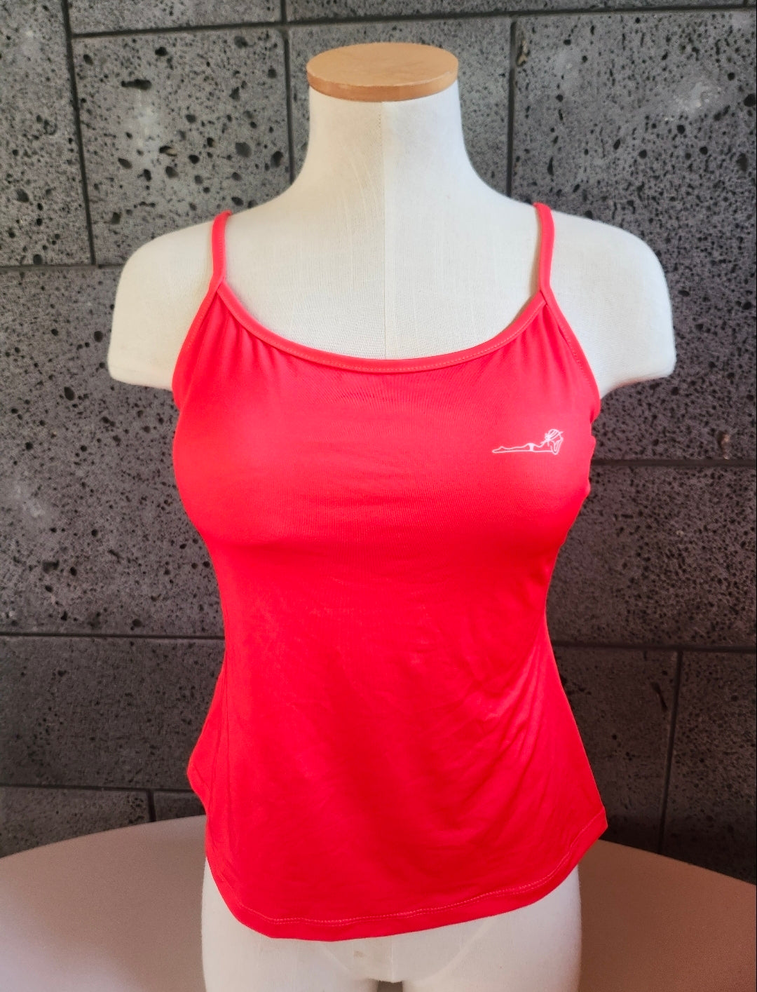 Loco Boutique Solid Logo Cami Tankini top in a sleek, solid design with logo detail, perfect for stylish swimwear.