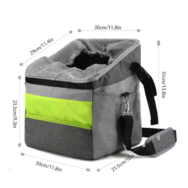 Pet bag bicycle basket for carrying small pets during bike rides