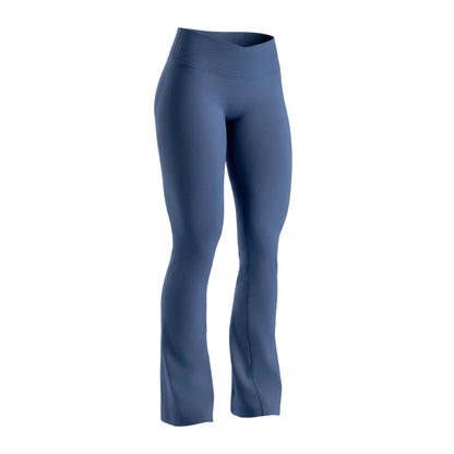 Stylish minimalist form-fitting yoga pants for women in a sleek, comfortable design