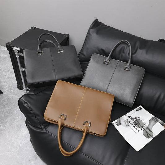 Fashion portable shoulder messenger bag for business use, compact crossbody design in black my store brand
