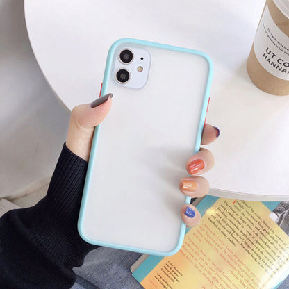Frosted silicone phone case with a smooth, translucent finish and protective design