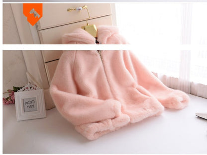 Women's faux fur mink coat in a classic design by My Store