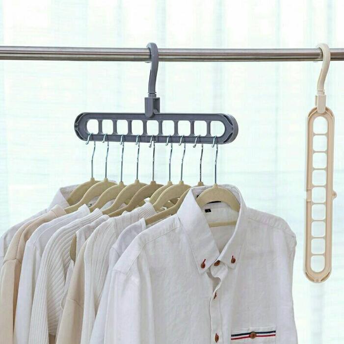 Plastic clothes hanger with storage hook, My Store vertical design