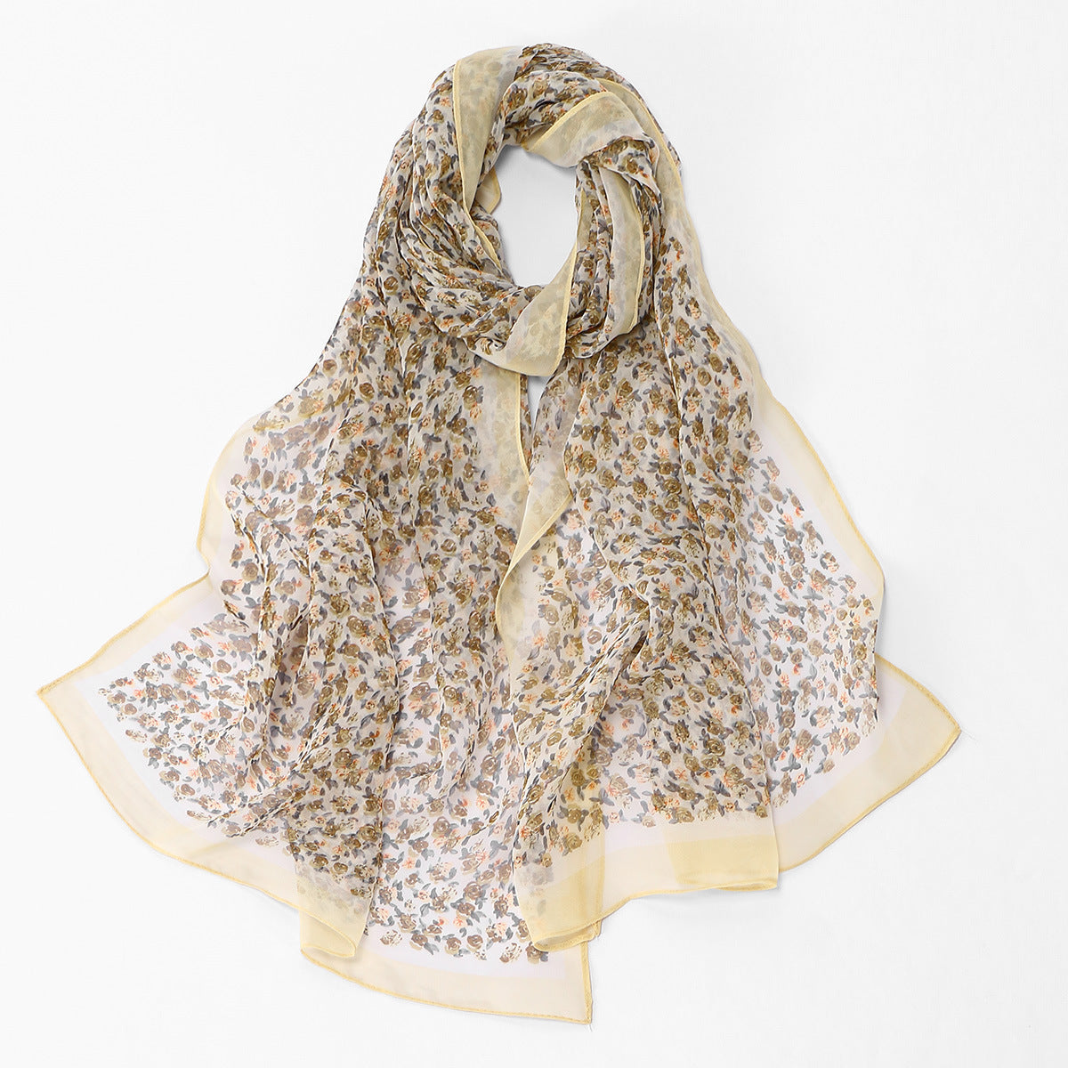 Floral elegant women’s versatile outer shawl in a fashionable draped design