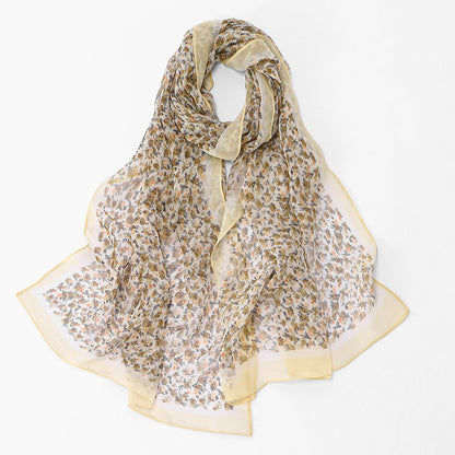 Floral elegant women’s versatile outer shawl in a fashionable draped design