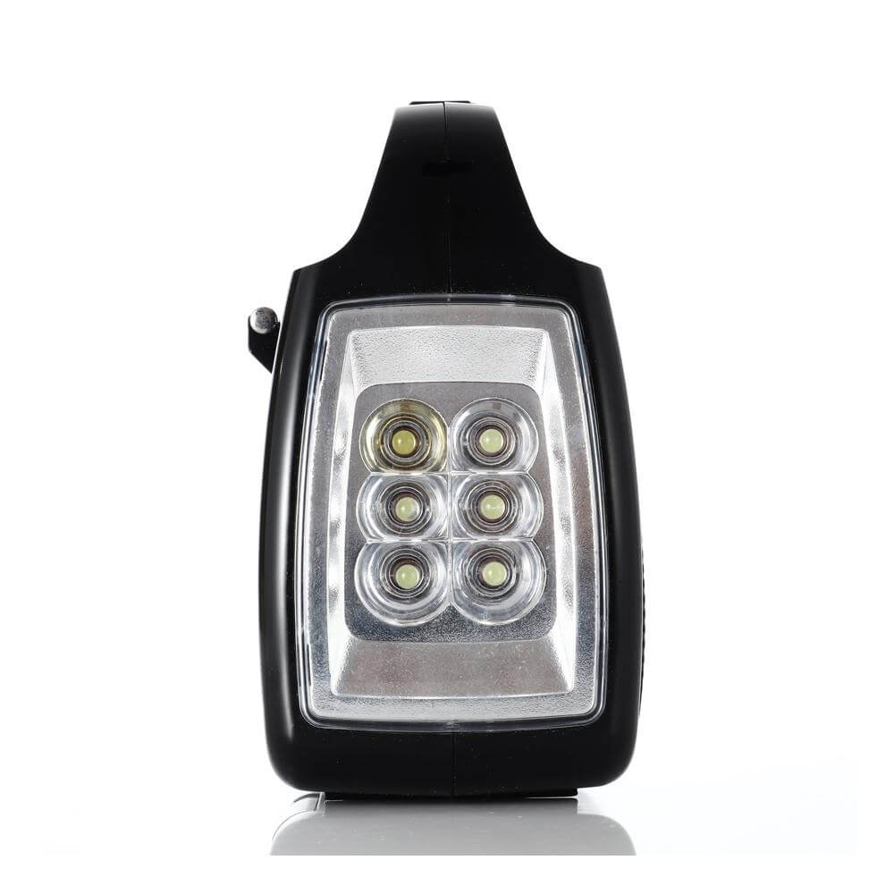 Supersonic portable radio with AM/FM/SW1-7 bands and built-in torch light, featuring a sleek design and digital tuning.