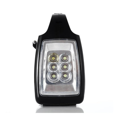 Supersonic portable radio with AM/FM/SW1-7 bands and built-in torch light, featuring a sleek design and digital tuning.