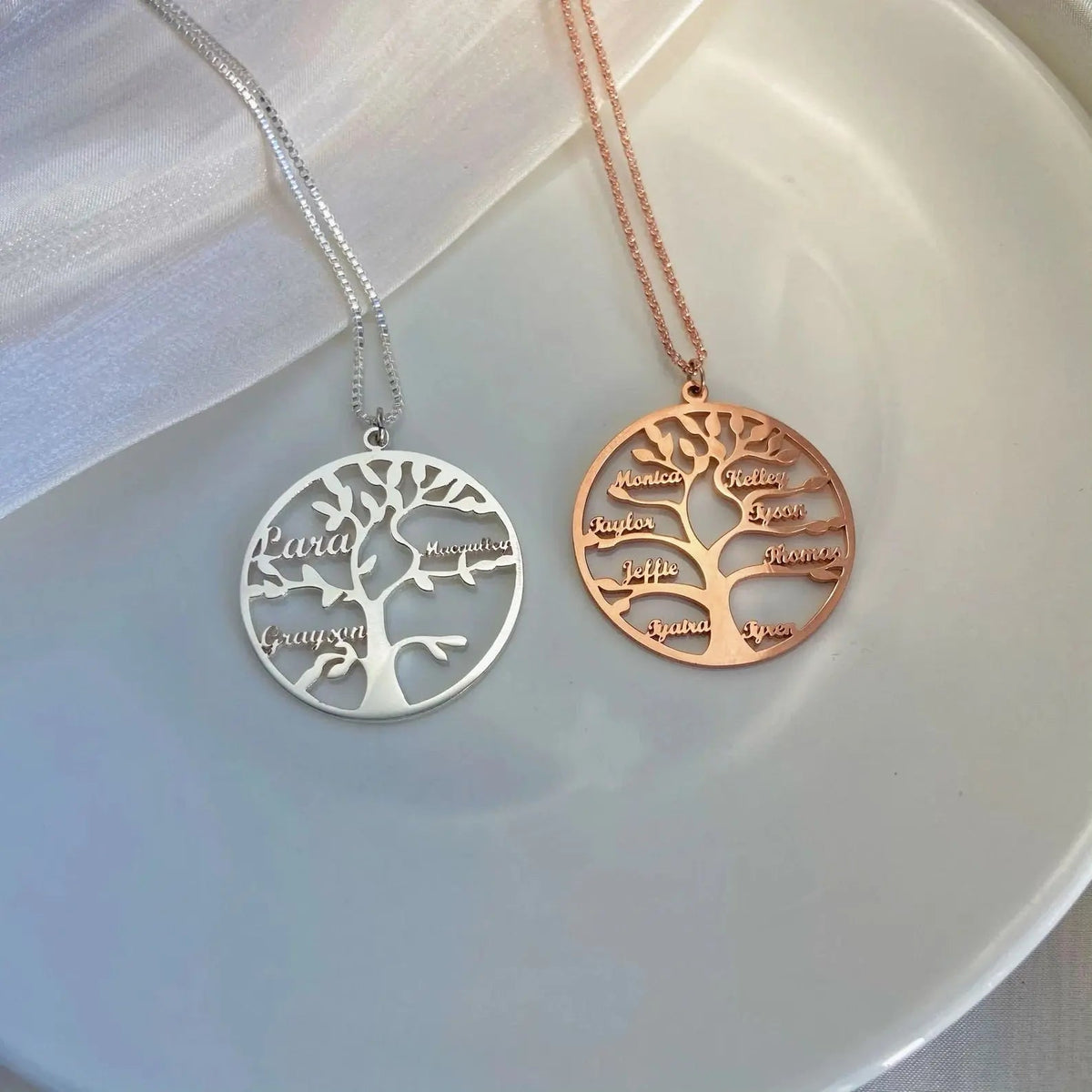 Bohemian Tree of Life necklace by Maiden-Art featuring a detailed pendant on a metal chain.