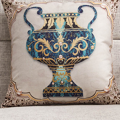 Elephant pillow cushion cover featuring a detailed elephant design in soft fabric