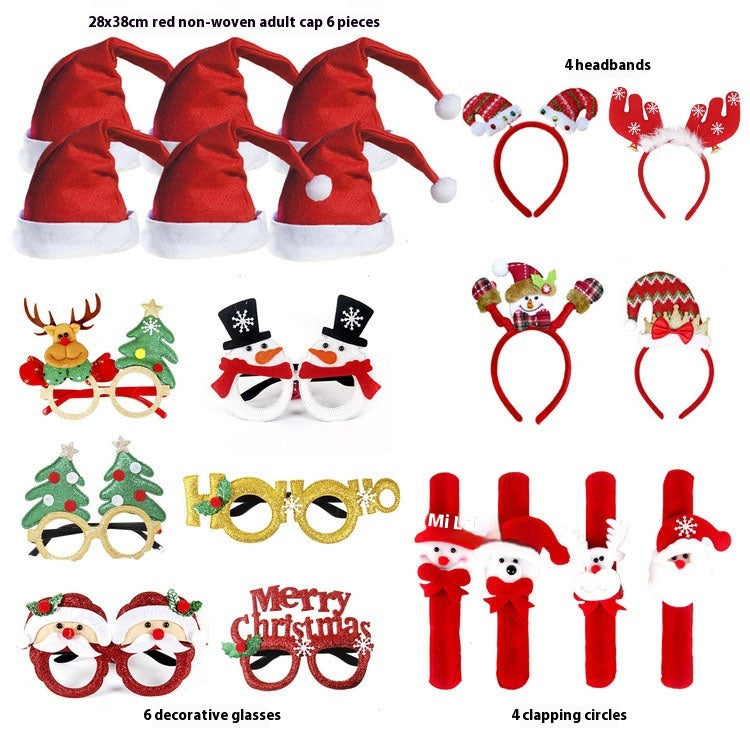 Christmas decorations glass suit set with festive holiday-themed designs and transparent glass pieces