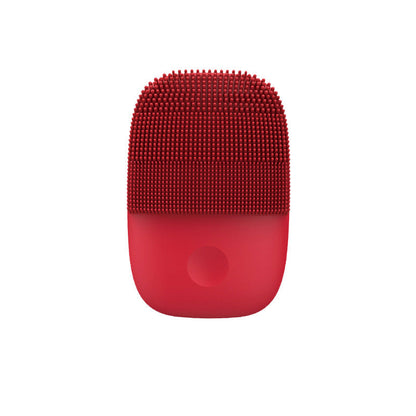 Electric facial cleanser by My Store, handheld skincare cleansing device with textured silicone brush head