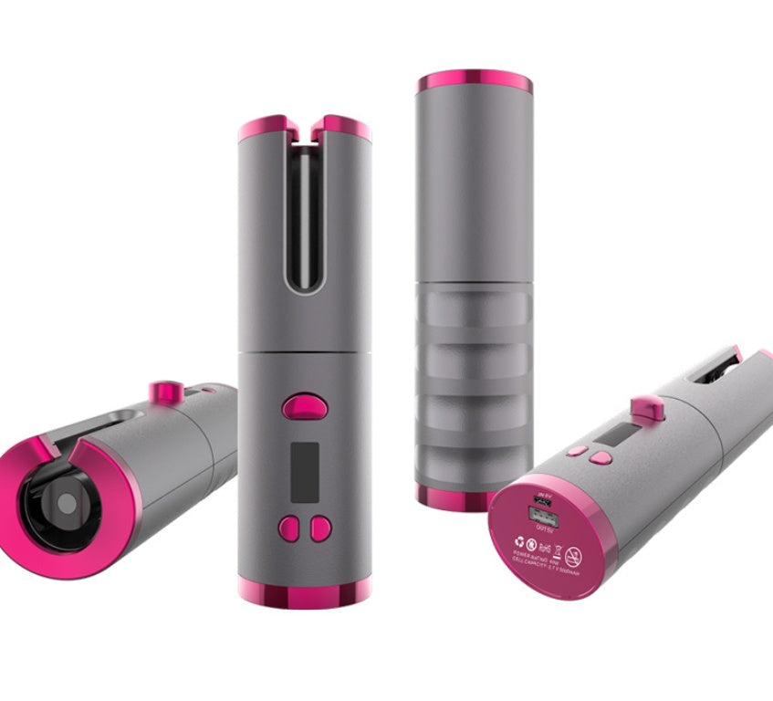 USB wireless multifunctional curling iron with heated barrel and ergonomic handle, My Store brand