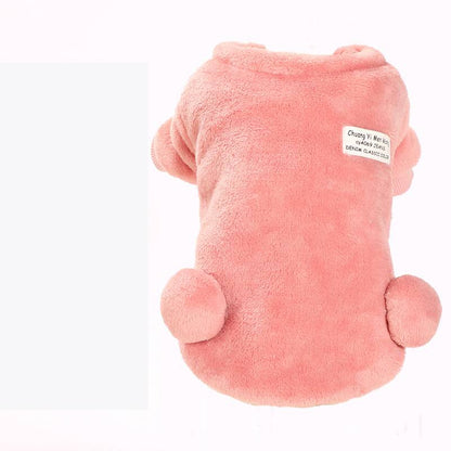 Autumn and winter four-legged padded coat for small dogs, shown in a warm, full-coverage design