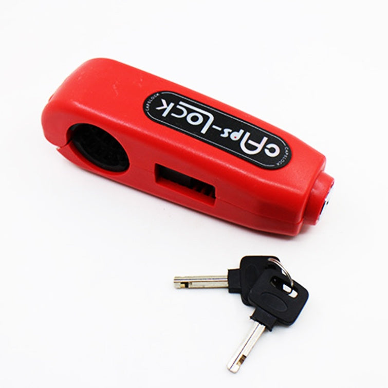 Caps motorcycle and scooter security lock shown in compact black design