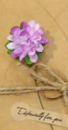 Creative kraft dried flower greeting card with botanical design and natural paper finish