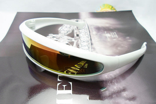 Outdoor sports sunglasses with wraparound lenses and lightweight frame