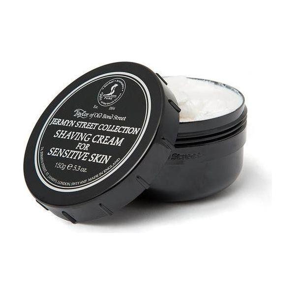 Taylor of Old Bond Street Jermyn Street Collection shaving cream bowl with rich, creamy lather, 5.3 oz package.