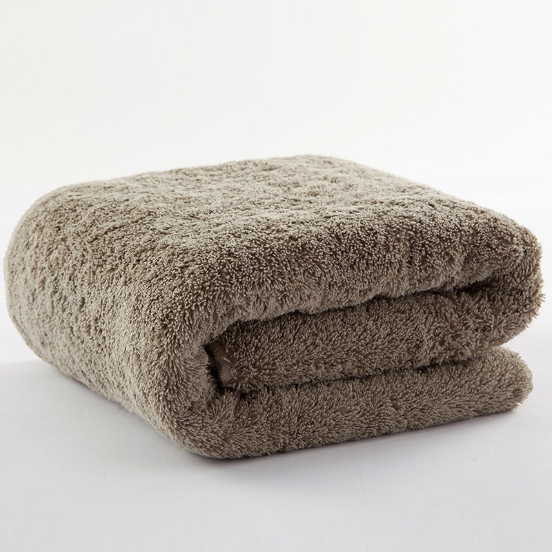 Thickened pure cotton plus bath towel in a soft, absorbent design