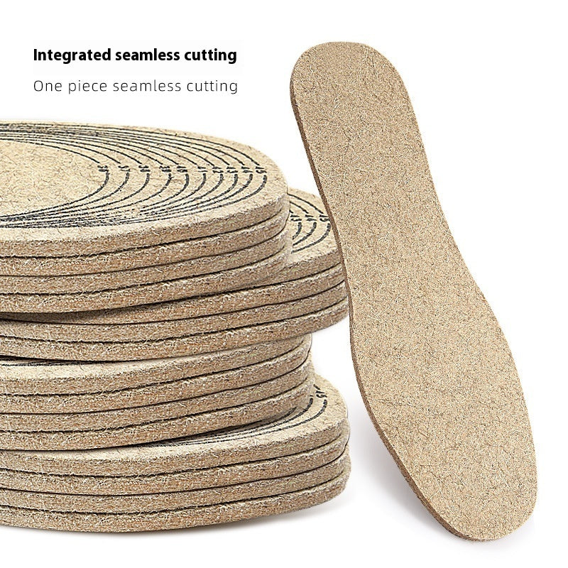 Wool carpet insole with slow-pressure multi-code segments, customizable for a tailored fit