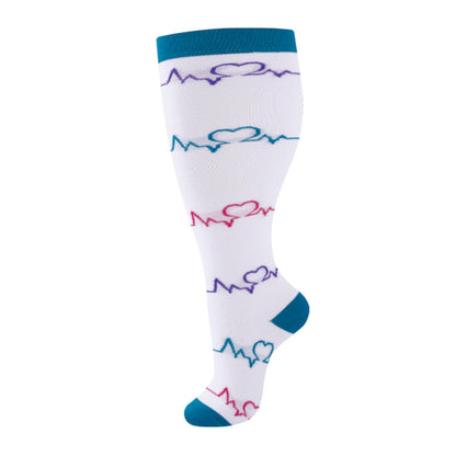 Plus-size nylon compression socks for men and women, comfortable nurse socks in a stretch fit
