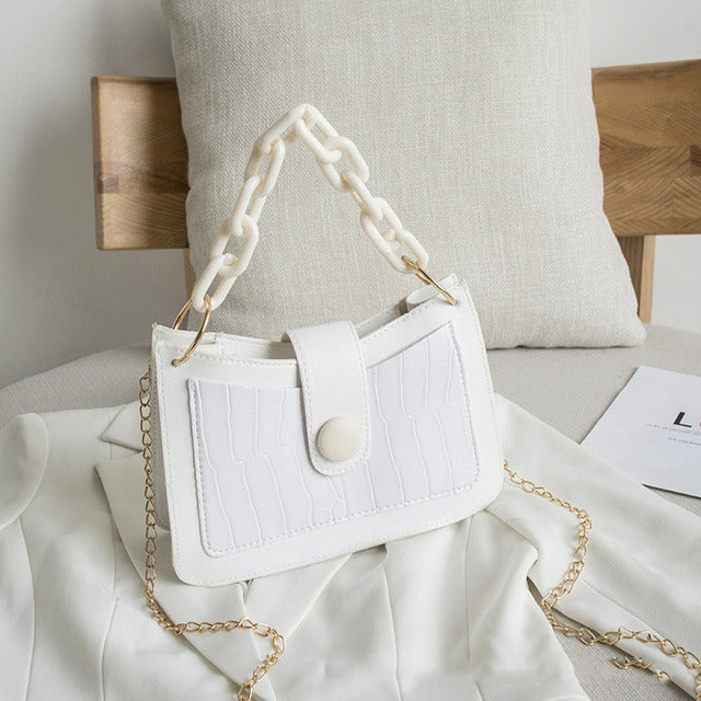 Women's stone pattern shoulder messenger bag with underarm design by BACKUPMYFILESNOW®, featuring a stylish and spacious exterior.